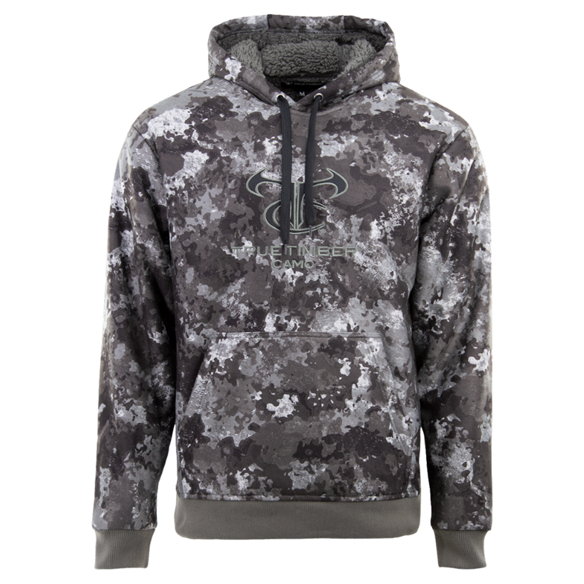 High Pile Fleece Hoodie with TrueTimber logo- Midnight Camo