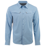 LS BakStaye Shirt - Placid Blue/Drizzle Gray